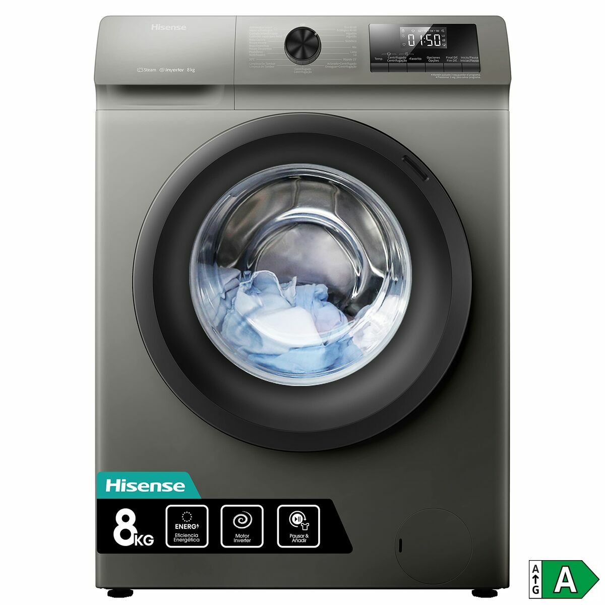 Pračka Hisense WFQP8014EVMT 60 cm 1400 rpm